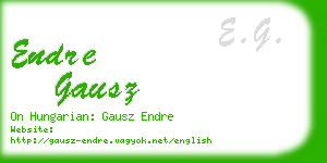 endre gausz business card